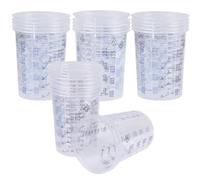 FiTspi 25 vasos de mezcla de plástico transparente, 600 cc, 600 ml, calibrados resistentes a disolventes, jarras medidoras transparentes reutilizables para mezclar resina, pintura, manchas epoxi