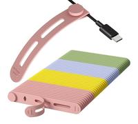 FiTspi 35 bridas de silicona reutilizables en 7 colores mezclados, bridas elásticas para sujetar cables, bridas de silicona, ideal para PC, computadora, electrónica, hogar, oficina, organizador de