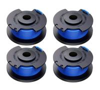 FiTspi 4 carretes de desbrozadora compatibles con Ryobi 18 V, 24 V, 40 V, herramienta de corte de jardín, repuesto de alambre de desbrozadora de alimentación automática para cortacésped ONE+ AC14RL3A