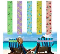 FiTspi 5 bandas de toalla de playa para tumbonas, banda elástica para toalla de tumbona, soporte fijo para toallas de playa, correas de tumbona a prueba de viento para tumbonas, piscina, sillas de