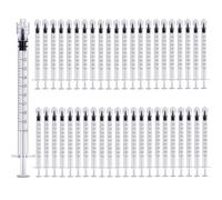 FiTspi 50 jeringas Luer Lock de 1 ml sin aguja, jeringas de calostro sin aguja para rellenar y medir líquidos, laboratorios científicos, riego de plantas, alimentación de mascotas, aplicador de