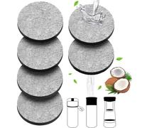 FiTspi 6 discos de filtro para botellas de agua compatibles con botellas Brita Fill & Go que reducen el cloro, 2 etapas de filtración eficaz para reducir el cloro, las micropartículas y otras