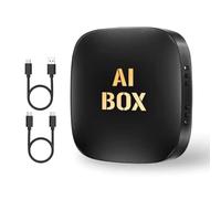 FiTspi Adaptador CarPlay inalámbrico, convierte sin esfuerzo con cable a CarPlay inalámbrico, compatible con YouTube/Netflix/TF Card Plug & Play Dongle, convertidor de caja CarPlay AI para iOS y