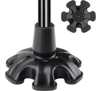 FiTspi Bastones de 19 mm con punta de bastón autónomos con extremos de goma, pie de goma de soporte de 6 puntos, punta de repuesto antideslizante para bastón, muletas, bastones