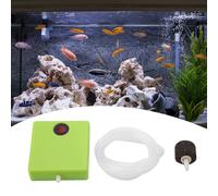 FiTspi Bomba de aire para acuario, aireador de bomba de aire para pecera, aireador de oxígeno para acuario con piedra de aire y tubo, bomba de aire seco que funciona con pilas para acuario