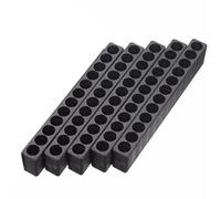 FiTspi Juego de 5 piezas de almacenamiento de cabeza de destornillador, 12 agujeros, vástago hexagonal, soporte de puntas de destornillador, caja de almacenamiento de cabeza hexagonal, color