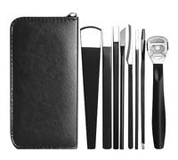 FiTspi Juego de 8 cuchillos de pedicura profesional para reparación de pies afilados, herramienta de cuidado de pies, cuchillo de piel muerta, herramientas de uñas encarnadas para piel seca, dura y