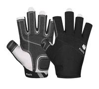 FitsT4 Sports Guantes de Kayak con Dedos 3/4, Palma Acolchada y Dorso de Malla para Mayor Comodidad navegar, remar, Practicar piragüismo, Kayak y Surf de Remo