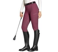 FitsT4 Sports Pantalones de Montar para Mujer Pantalones de Montar para niñas con Refuerzo de Silicona, Bolsillo para el móvil y Trabillas para el cinturón