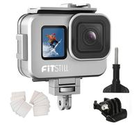 FitStill Carcasa de aleación de aluminio impermeable 80M/263FT para Go Pro Hero 13/12/11/10/9 Black