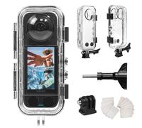 FitStill Carcasa impermeable para Insta 360 X5, profundidad de buceo de 40 m, lente de vidrio óptico HD, carcasa de buceo para fotografía subacuática, protección completa, accesorios X5