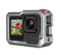 FiTSTILL Carcasa protectora de aluminio para Go Pro Hero 13/12/11/10/9, color negro con adaptador de zapata fría, base y tornillos Go Pro Hero 13/12/11/10/9 Accesorios