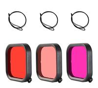 FitStill - Filtro de inmersión tricolor, solo compatible con FitStill GoPro Hero 13/12/11/10/9 carcasa impermeable negra (no compatible con carcasas impermeables de aleación de aluminio)