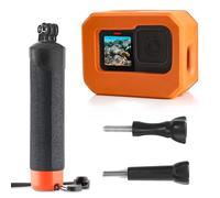 FitStill Floaty - Funda de espuma suave y mango flotante para Go Pro Hero 13/12/11/10/9, negro, esnórquel, surf, wakeboard, carcasa protectora para jaula de acción