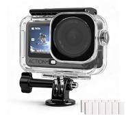 FitStill Funda de buceo impermeable solo para DJI OSMO Action de 6,196 pies/60 m, carcasa subacuática antiarañazos, cubierta protectora invisible de buceo con adaptador de 1/4, accesorio de cámara