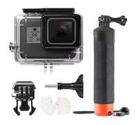 FitStill Funda impermeable subacuática para Go Pro Hero 2018/7/6/5, color negro, monopié flotante con agarre de mano para Hero7, Hero6, Hero5