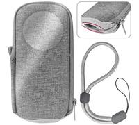 FiTSTILL Funda portátil de transporte con rayas grises para cámara de acción Insta360 X2/X3, resistente al agua, mini caja protectora rígida de carcasa rígida, accesorios de almacenamiento de viaje,