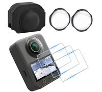 FiTSTILL Juego de protección para DJI OSMO 360 Exclusivo Protector de Pantalla de Cristal Templado Óptico + Tapa de Lente + Funda de Silicona OSMO 360 Accesorios