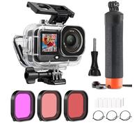 FitStill Kit completo de buceo para DJI OSMO ACTION 6, funda impermeable 60M/196FT y 3 filtros y asa flotante para snorkeling, surf, funda protectora para buceo, accesorios de buceo