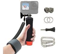 FitStill Monopie Impermeable con Mango Flotante + Correa de Seguridad con Núcleo de Acero, Cuerda para Cámaras Go Pro y DJI Osmo Action, Buceo Selfie