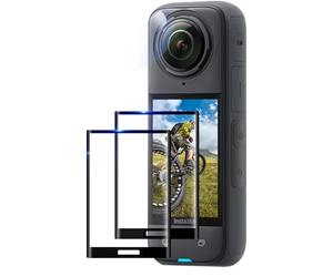 FitStill Protector de pantalla de vidrio templado para cámara de acción Insta 360 X5/X4, dureza 9H, accesorios X5, antiaceite, antilubricante, antihuellas, antiburbujas, antiastillas, accesorios X4