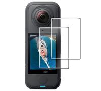 FiTSTILL Protector de pantalla de vidrio templado para Insta 360 X4 Air, alta sensibilidad, dureza 9H, antiarañazos, 2 unidades Insta 360x4Air Kit de accesorios para cámara