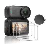 FiTSTILL Protector de pantalla para DJI Osmo Nano, vidrio templado de dureza 9H Ultra HD + cubierta de lente de goma, resistente a los arañazos, antihuellas, sin burbujas, accesorio dji nano