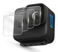 FitStill - Protector de pantalla para Go Pro Hero 11/10/9 Black Mini, protector de lente de vidrio templado ultra lear, protector de lente de vidrio templado antiarañazos, cubierta protectora dura transparente + cubierta de lente