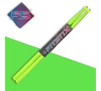 FITSTIX Baquetas para clases de fitness y entrenamiento aeróbico, las baquetas son fuertes y ligeras, diseño que hace una adición divertida a cualquier rutina de ejercicio o clase. (verde UV)