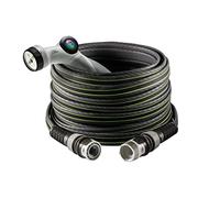 FITT FORCE 5/8" 20 m, Manguera de Agua de Jardín para Riego, Compacta, Ligera y Resistente para Uso Intensivo con Pistola Multifunción