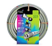 FITT NTS GREY 5/8" (15mm) 20m Kit - Manguera para Riego de Jardín, Robusta y Maleable para Uso Intensivo con Pistola Multichorro y Racores