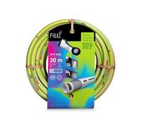 FITT NTS LIME 5/8" (15mm) 20m Kit - Manguera para Riego de Jardín, Robusta para Uso Intensivo, con Pistola Multichorro y Racores