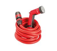 FITT YOYO, Manguera de Agua de Jardín Extensible para Riego Profesional con Pistola Multichorro, Rojo (20 m)