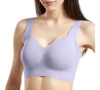 Fittingirls Sujetador Push-up para Mujer, Sin Aro Sin Armadura Zero Feel Bliss, Tirantes Anchos Elásticos Ajustables, Suave Transpirable Efecto Invisible, Cobertura Total y Buen Soporte