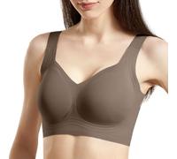 Fittingirls Sujetador Push-up para Mujer, Sin Aro Sin Armadura Zero Feel Bliss, Tirantes Anchos Elásticos Ajustables, Suave Transpirable Efecto Invisible, Cobertura Total y Buen Soporte
