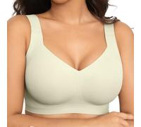 Fittingirls Sujetador Push-up para Mujer, Sin Aro Sin Armadura Zero Feel Bliss, Tirantes Anchos Elásticos Ajustables, Suave Transpirable Efecto Invisible, Cobertura Total y Buen Soporte