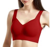 Fittingirls Sujetador Push-up para Mujer, Sin Aro Sin Armadura Zero Feel Bliss, Tirantes Anchos Elásticos Ajustables, Suave Transpirable Efecto Invisible, Cobertura Total y Buen Soporte