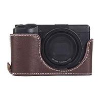 fittings4you Funda de piel auténtica compatible con Ricoh GR III CC1819c, marrón