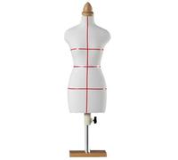 Fituenly 1/4 Torso De Maniquí Femenino con Soporte Redondo De Madera De Costura De Madera Mannequins Body Store Model De Ropa para Coser para Coser