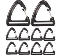 Fituenly 10 Mosquetones Triangulares con Cierre De Seguridad para Mochila, para Senderismo Y Viajes Aire Libre.