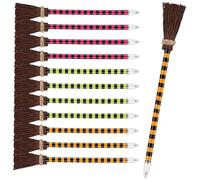 Fituenly 12 Pezzi Di Matite Colorate a Forma Di Scopa Strega per Halloween, Penne Colorate a Forma Di Scopa Strega, Matite Mago, Matite Scrittura a Forma Di Scopa, Bomboniere per Feste Di Halloween
