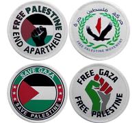 Fituenly 4 Piezas Palestina Bandera Patches Bordados Free Palestine Appliques Insignia De Costura De Costura con Gancho Y Sujetador De Bucle para Ropa Mochila