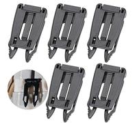 Fituenly 5pcs Mochila Mochila Carabinero Clip Cortilla Edc Molle Corbal De Conexión De Conexión De Hebillas