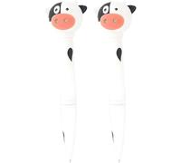 Fituenly Bolígrafo De Vaca con Sonido De Mugido Y Luz Led, Lindos Bolígrafos con Estampado De Vaca, Recarga De Tinta Negra, Divertidos Regalos De Vaca para Mujeres Y Niñas (2 Unidades)