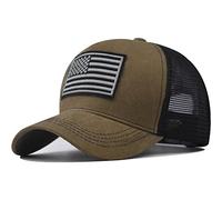 Fituenly Capilla De Béisbol De Malla con Bandera De EE. UU. Hats Sin Aliento Snapback Sport Caps Unisex Sombreros De Camionero Ajustable