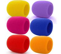 Fituenly Cubierta De Micrófono 6 Uds Cubiertas De Micrófono De Mano Cubierta De Parabrisas De Espuma De Micrófono Lavable para Entrevista Ktv