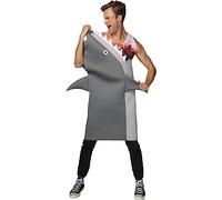 Fituenly Disfraz de tiburón, Disfraz de Ataque de tiburón para Hombres, Traje de fantasía de Halloween para Adultos