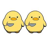 Fituenly Insignia De Animal De Dibujos Animados, 2 Uds., Broche De Pato Encantador, Pin De Solapa Divertido, Insignia De Pin Unisex para Decoración De Bolsos Y Ropa