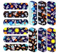 Fituenly Juego De 60 Tiras Adhesivas con Estampado De Astronauta De Dibujos Animados, Tiritas Kawaii, Vendajes De Primeros Auxilios, Parches De Cinta Adhesiva