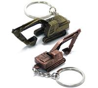Fituenly Llavero De Excavadora 3D, Minillavero De Metal con Anilla Retro, Pequeño Modelo En Miniatura De Metal, Accesorios, Llavero De Recuerdo, Regalo